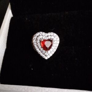 Pandora's Sparkling Leveled Heart Charm.